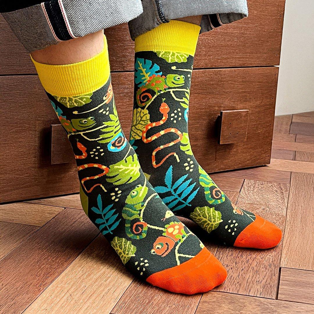 Calcetines divertidos de algodón “sin costuras”. CAMALEÓN | Kylie Crazy