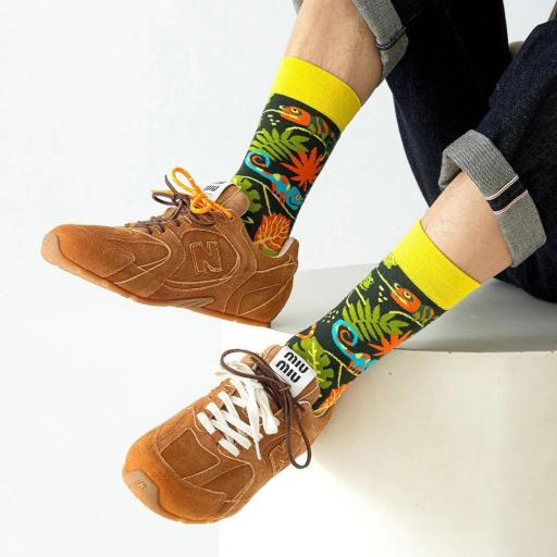 Calcetines divertidos de algodón “sin costuras”. CAMALEÓN | Kylie Crazy [3]