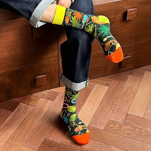 Calcetines divertidos de algodón “sin costuras”. CAMALEÓN | Kylie Crazy [4]