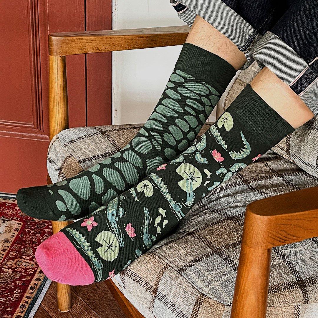 Calcetines divertidos de algodón “sin costuras”. COCODRILO | Kylie Crazy