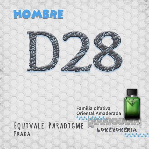 D28 – Perfume de Equivalencia Hombre | Oriental Amaderado