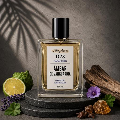 D28 ÁMBAR DE VANGUARDIA Perfume Equivalencia Hombre | Oriental Amaderado