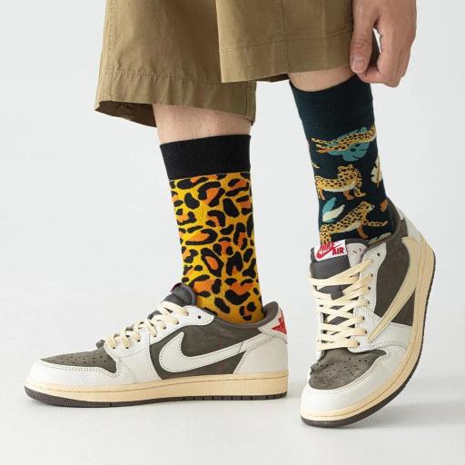 Calcetines divertidos de algodón “sin costuras” LEOPARDO | Kylie Crazy [3]