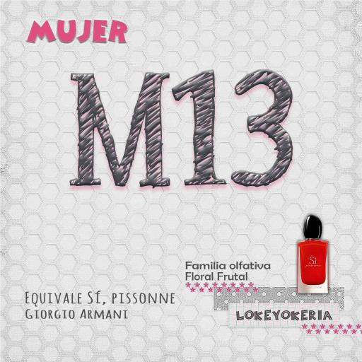 M13 Perfume Equivalencia Mujer | Floral Frutal (Inspiración Giorgio Armani, Sì Passione) [0]