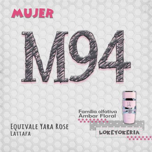 M94 Perfume Equivalencia Mujer | Ámbar Vainilla (Inspiración Lattafa, Yara) [0]