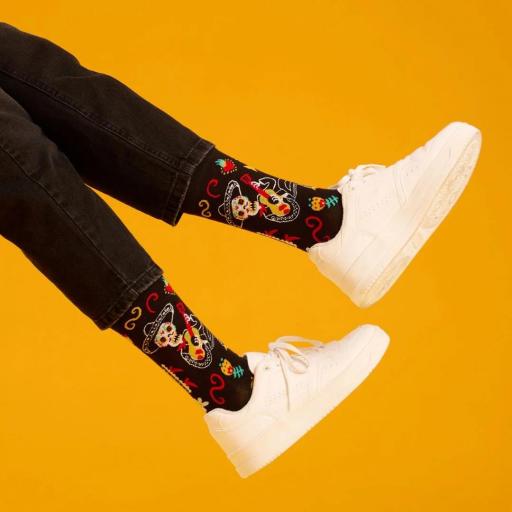 Calcetines divertidos de algodón “sin costuras” MARIACHI CALAVERA | Kylie Crazy [0]