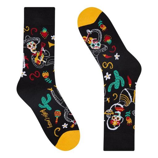 Calcetines divertidos de algodón “sin costuras” MARIACHI CALAVERA | Kylie Crazy [1]