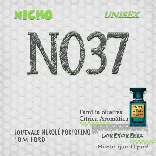 N037 Perfume Equivalencia Unisex | Cítrica Aromática (Inspiración Tom Ford, Nerolí Portofino) [0]