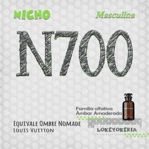 N700 Perfume Equivalencia Hombre | Ámbar Amaderada (Inspiración Louis Vuitton, Ombre Nomade)