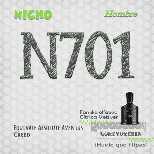 N701 Perfume Equivalencia Hombre | Cítrica (Inspiración Creed, Absolu Aventus)