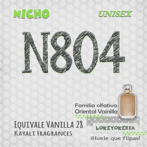 N804 Vanilla 28 · Perfume unisex oriental vainilla