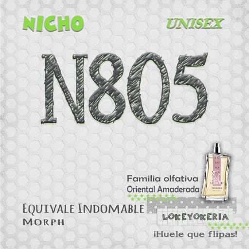 N805 Perfume Equivalencia Unisex | Oriental Amaderada (Inspiración Morph, Indomable)