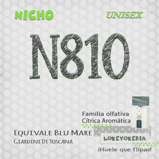 N810 Perfume Equivalencia Unisex | Cítrica Aromática (Inspiración Giardini Di Toscana, Blu Mare)