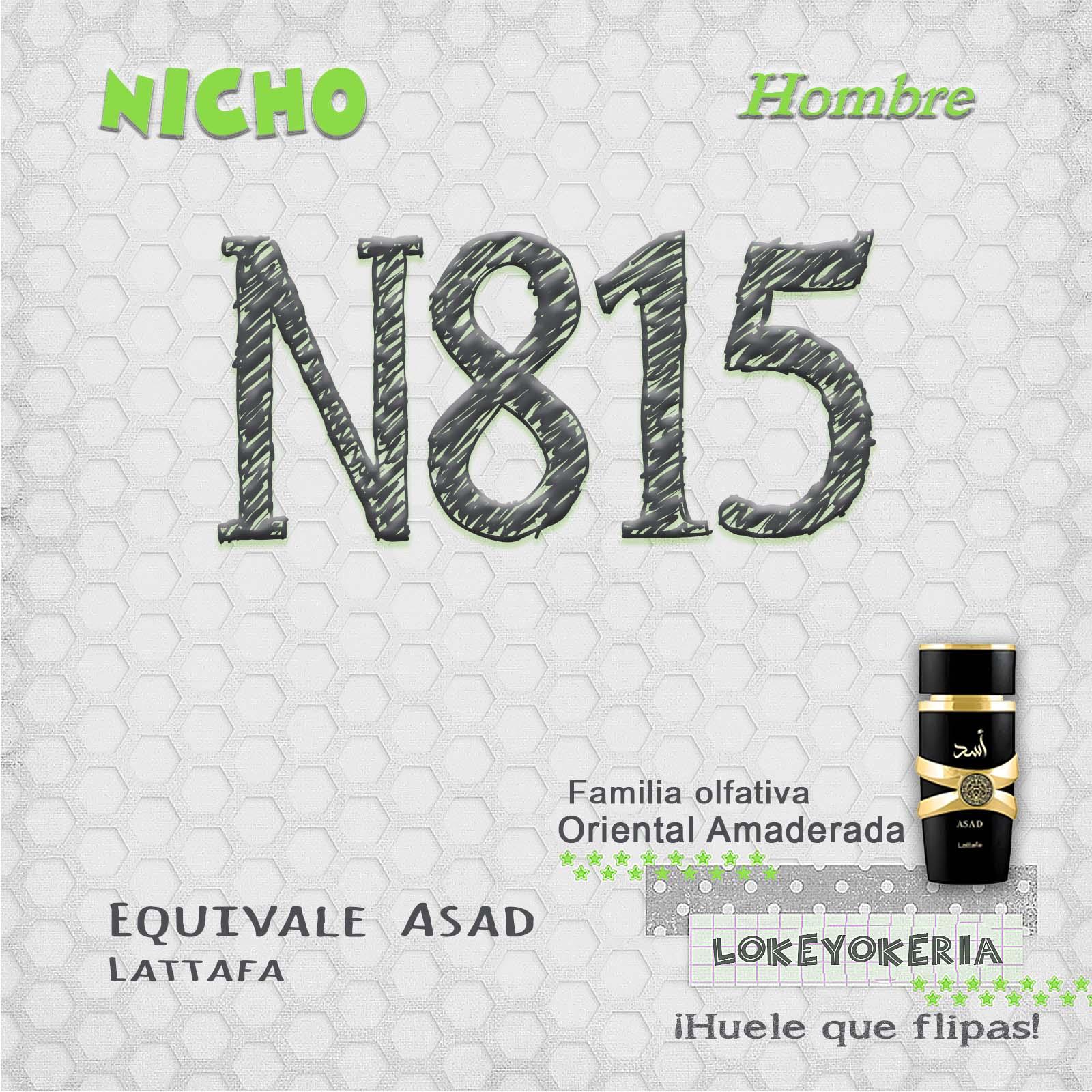 N815 – Perfume de Equivalencia Hombre – Oriental Amaderada