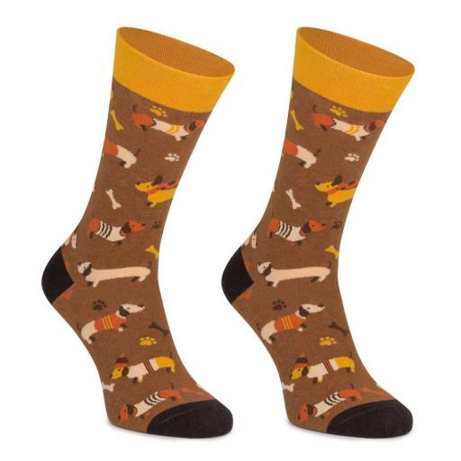 Calcetines divertidos de algodón "sin costuras" PERRO SALCHICHA | Kylie Crazy [3]