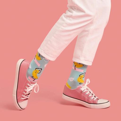 Calcetines divertidos de algodón “sin costuras” PLÁTANO YOGA | Kylie Crazy [6]