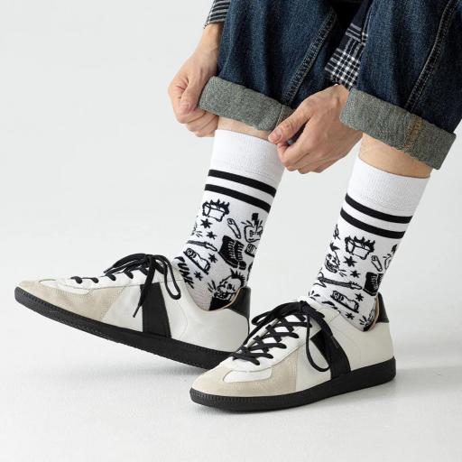 Calcetines divertidos de algodón “sin costuras”. PUNK | Kylie Crazy [3]