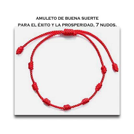 Pulsera roja ​de los 7 nudos