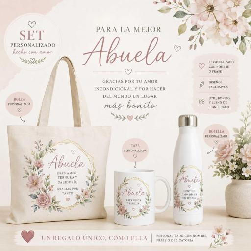 Set personalizado con bolsa, taza y botella | Regalo único a medida [1]