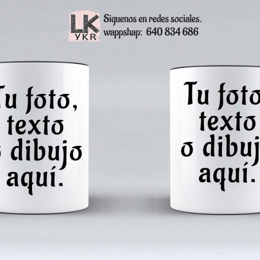 Taza color con foto.