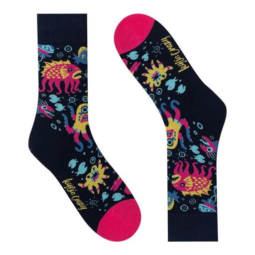 Calcetines divertidos de algodón “sin costuras” MONSTRUOS MARINOS [1]