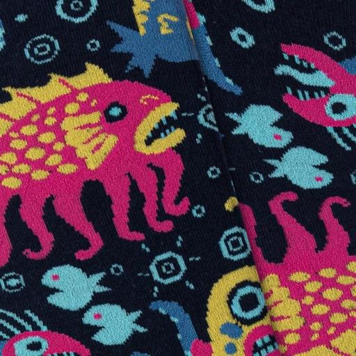 Calcetines divertidos de algodón “sin costuras” MONSTRUOS MARINOS [2]