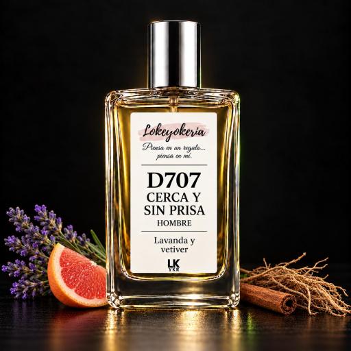 D707 CERCA Y SIN PRISA de Lokeyokeria, frasco ALICE de 100 ml con lavanda, pomelo y vetiver [0]