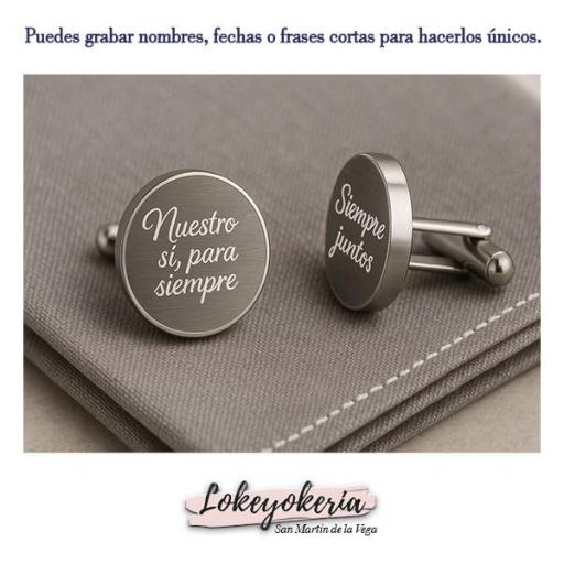 Gemelos de acero personalizados | Perfectos para regalar [1]