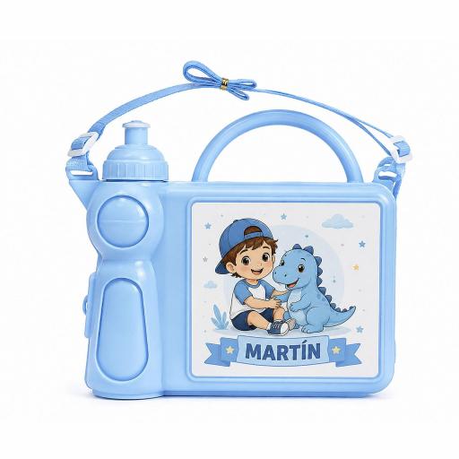 Maleta infantil personalizada con botella para almuerzo | Vuelta al cole [1]