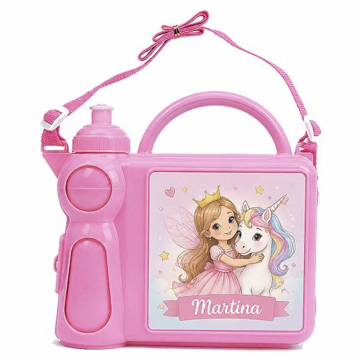 Maleta infantil personalizada con botella para almuerzo | Vuelta al cole [2]