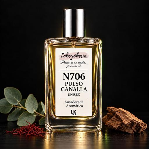 N706 PULSO CANALLA, perfume Premium unisex amaderado aromático de Lokeyokeria [0]