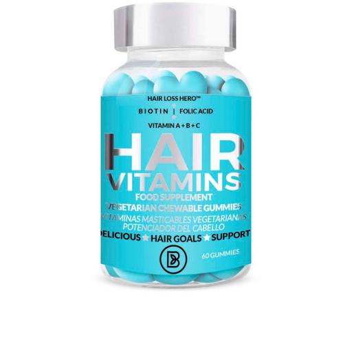 HAIR VITAMINS food supplement vegetarian chewable gummies 60 u