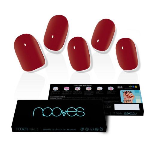 LÁMINAS DE UÑAS DE GEL midnight rain premium luxe solid #rojo 20 u