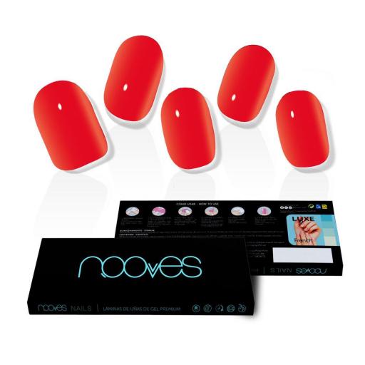 LÁMINAS DE UÑAS DE GEL crimson red premium luxe solid #rojo 20 u