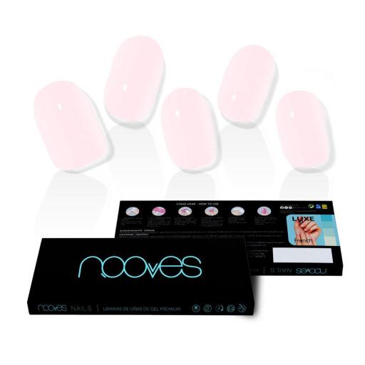 LÁMINAS DE UÑAS DE GEL pale rose premium luxe solid #rosa 20 u