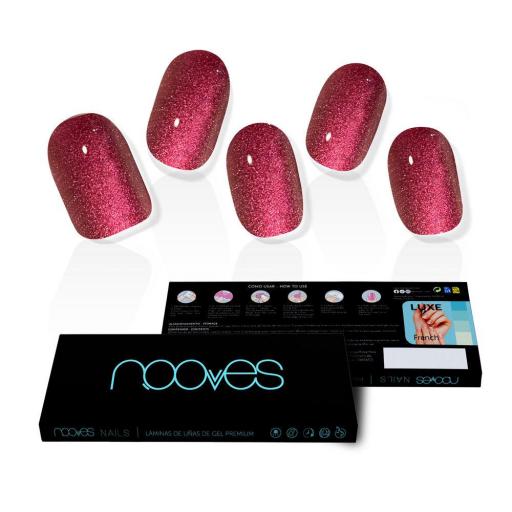 LÁMINAS DE UÑAS DE GEL ruby claret premium #glam glitter 20 u