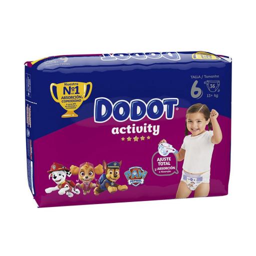 DODOT ACTIVITY talla 6 pañales +13 kg 36 u