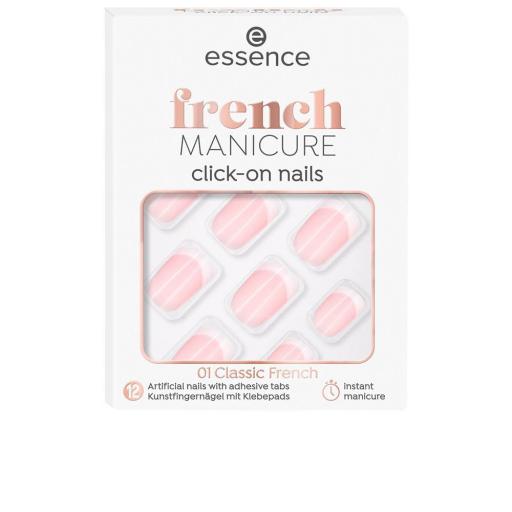 FRENCH manicure click-on nails artificiales 