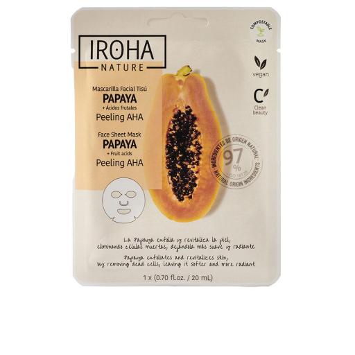 PAPAYA PEELING AHA mascarilla facial tisú 1 u [0]