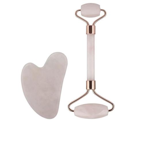 GUA SHA Y RODILLO DE JADE ESTUCHE 2 pz