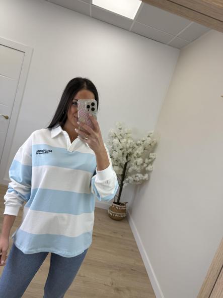 Sudadera Polo Celeste California [1]