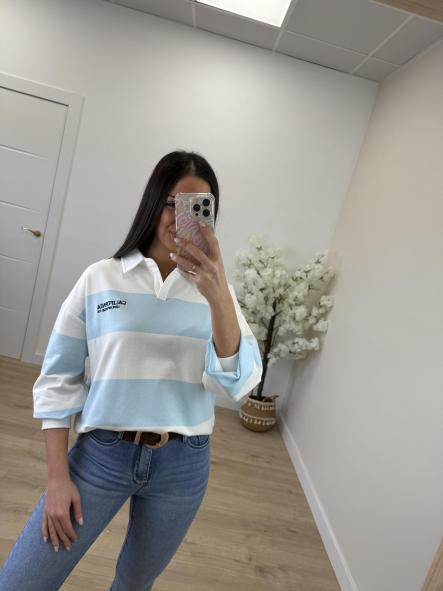 Sudadera Polo Celeste California