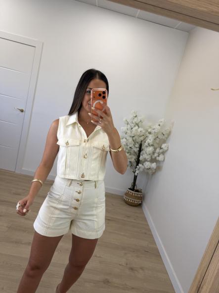 Short Denim Carolina Beige