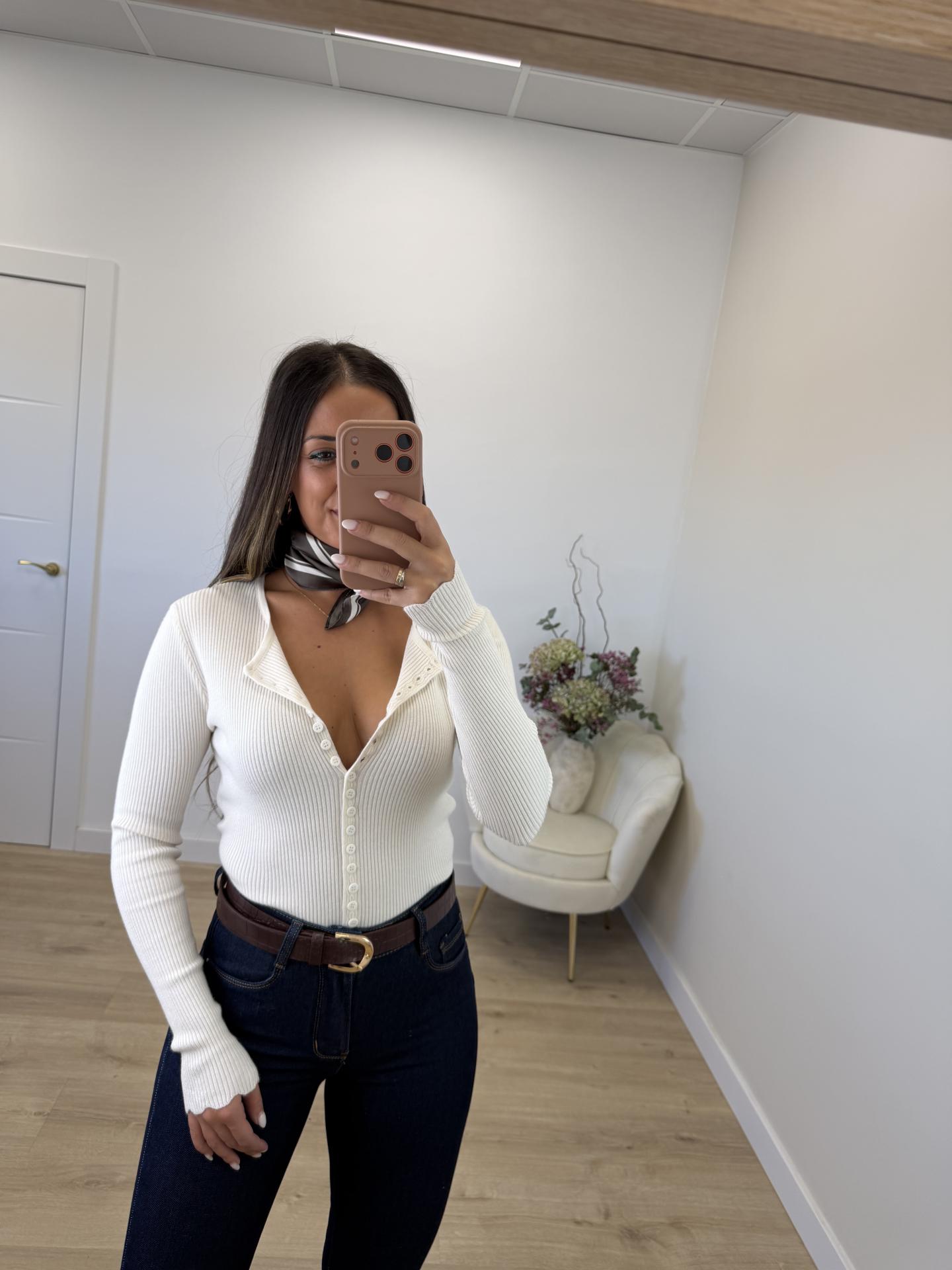 Jersey Botones Blanco