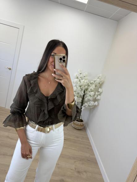 Camisa Camelia Chocolate