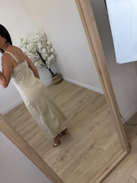 Vestido Denim Finito Beige [3]