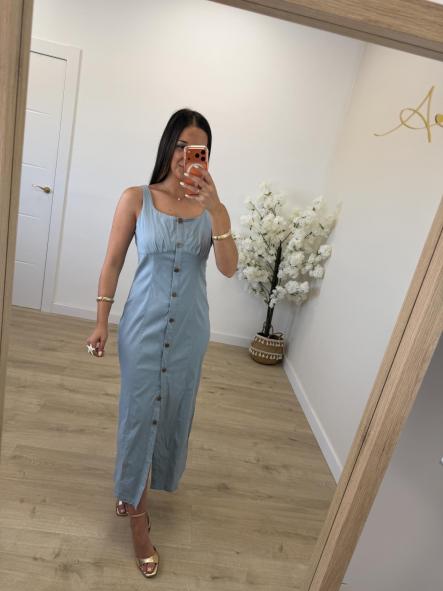 Vestido Denim Finito Celeste [1]