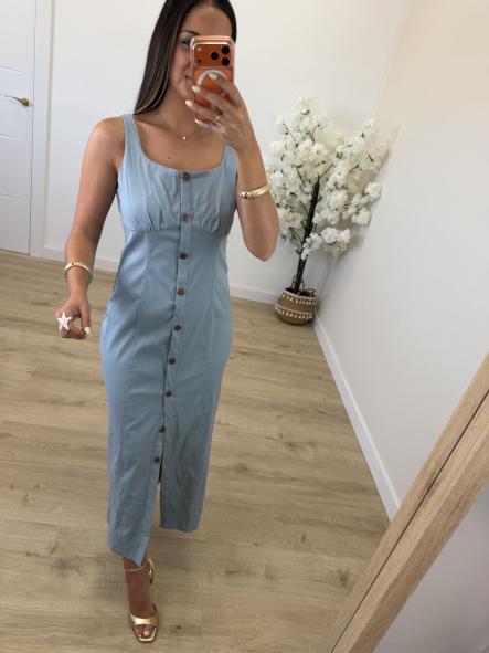 Vestido Denim Finito Celeste [2]