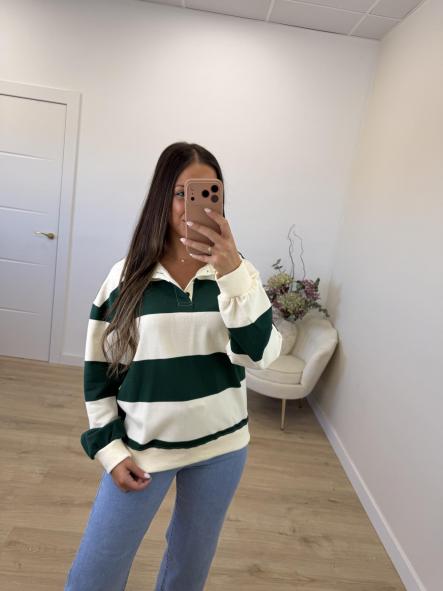 Sudadera Verde Rayas [2]