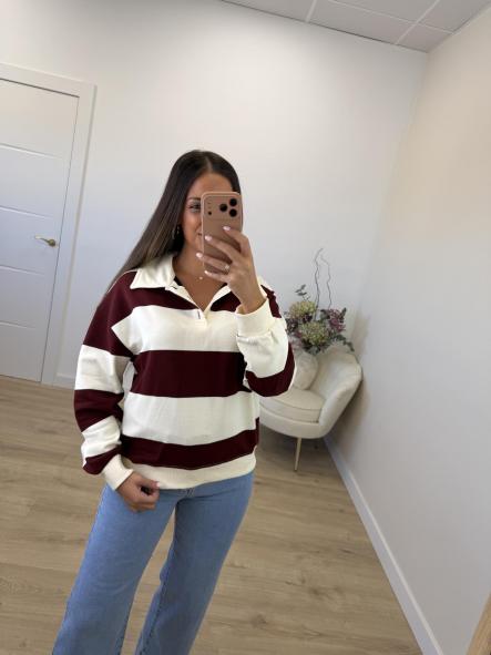 Sudadera Granate Rayas [5]